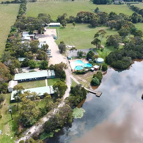 aerial pic of Peninsula Outdoors Camp